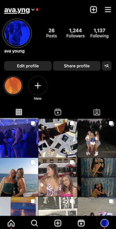 instagram profile